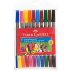 Набор фломастеров Fibre-tip двусторонний 10 шт. 151110 Faber-Castell