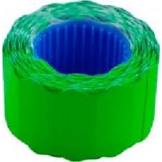 Ценник 26x12 фигурный 6 метров 500 шт. 6 роликов зеленый