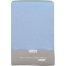Простынь на резинке 140x200 см голубой Homeline