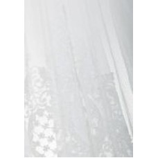 Ткань тюлевая Scarlett Samoa 747201/12 вышивка вензель на сетке 285 см белый