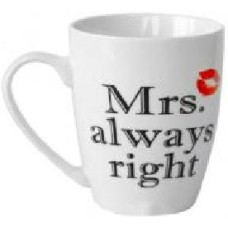 Чашка Mrs. always right 360 мл 21-272-050 Keramia