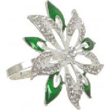 Кольцо для салфеток Diamond Green Flower YQU9166-2