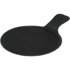 Блюдо круглое з ручкою Lavastone Black 29,5x22 см Fiora