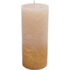 Свеча Цилиндр C07*15/1-1.3-9.2 омбре льняная в золоте Candy Light