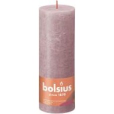 Свеча Рустик столбик SHINE 190/68 розовый Bolsius