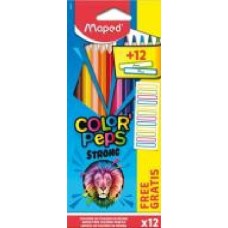 Карандаши цветные Color Peps Classic 12 цветов + 12 наклеек MP.862725 Maped