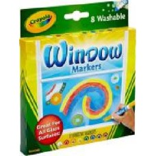 Набор фломастеров для рисования на стекле (washable) 8 шт. Crayola