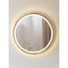 Зеркало со встроенной подсветкой Luxury Wood Perfection Slim LED ясень натуральный D550 мм