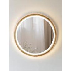 Зеркало со встроенной подсветкой Luxury Wood Perfection Slim LED ясень темный D550 мм