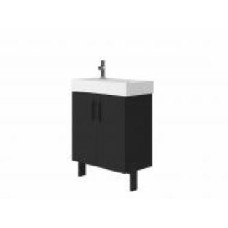 Тумба напольная ЮВЕНТА Manhattan - 65 черный с умывальником Stance-65