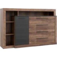 Комод Forte Meble 1d4s BELLEVUE BLQK351L дуб болотный/дуб болотныйдуб чорный