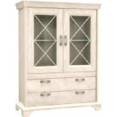 Витрина Forte Meble 2d2s KASHMIR KSMV64 D43 пиния белая